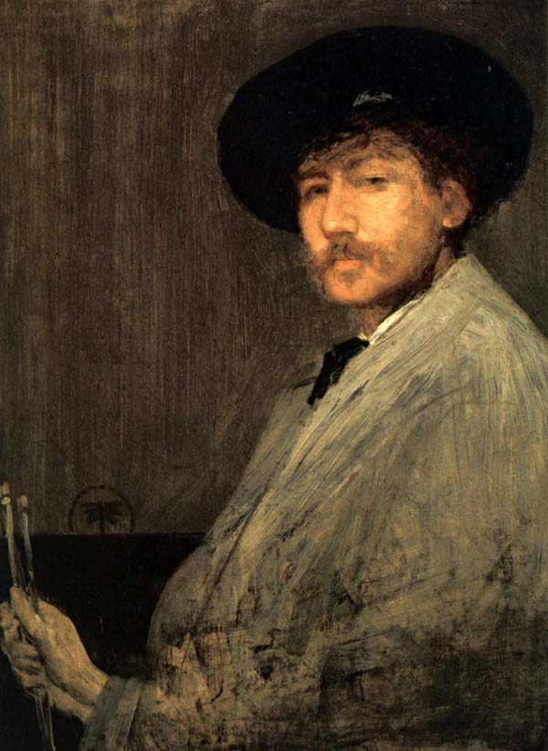 James Abbot McNeill Whistler Arrangement in Grey Portrait of the Painter